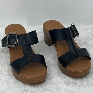 BareTraps Black  Mules with Buckle WOMENS SIZE 7.5